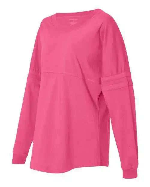 Boxercraft T14 Women’s Jersey Pom Long Sleeve T-shirt - Fuchsia