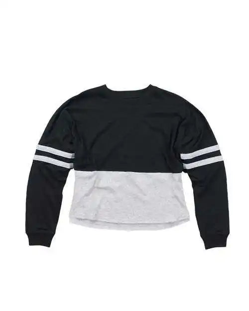 Boxercraft T15 Women’s Cropped Retro Jersey - Black Oxford