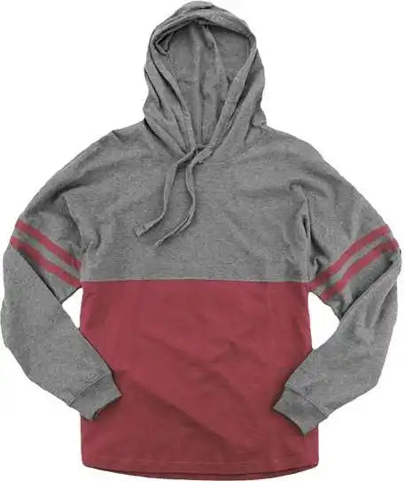 Boxercraft T18 Women’s Hooded Pom Jersey - Granite Garnet