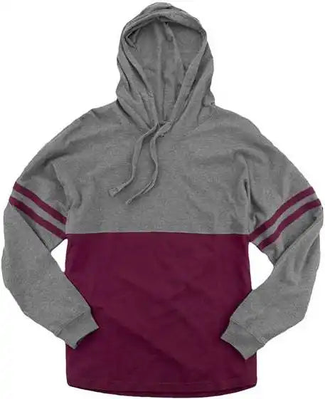 Boxercraft T18 Women’s Hooded Pom Jersey - Granite Maroon