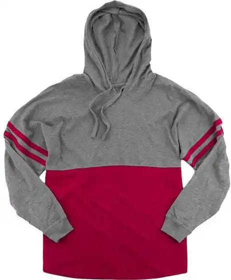 Boxercraft T18 Women’s Hooded Pom Jersey - Granite Red