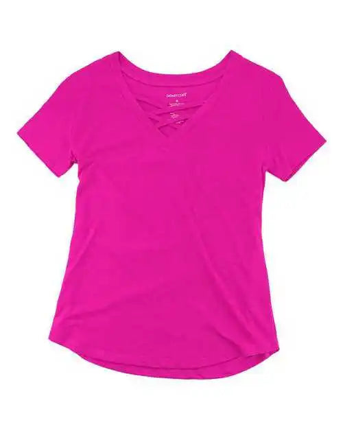 Boxercraft T27 Womens Cage Front T-shirt - Fuchsia