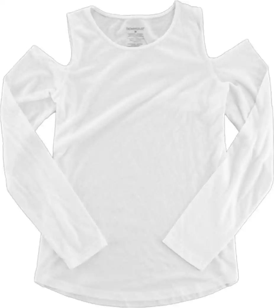 Boxercraft T31 Women’s Cold Shoulder Long Sleeve T-shirt - White - Xs