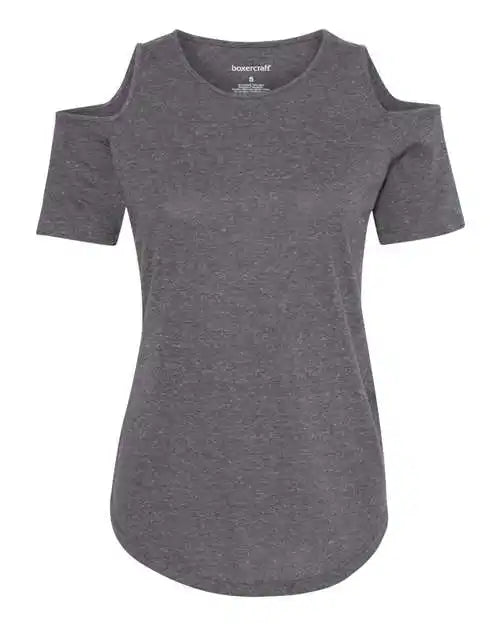 Boxercraft T32 Women’s Cold Shoulder T-shirt - Granite