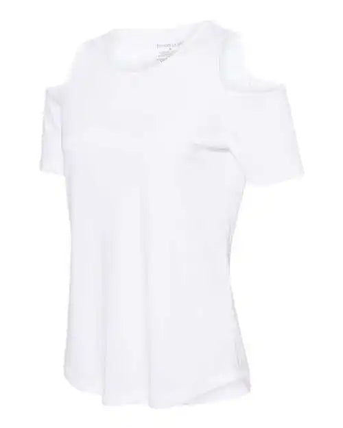 Boxercraft T32 Women’s Cold Shoulder T-shirt - White