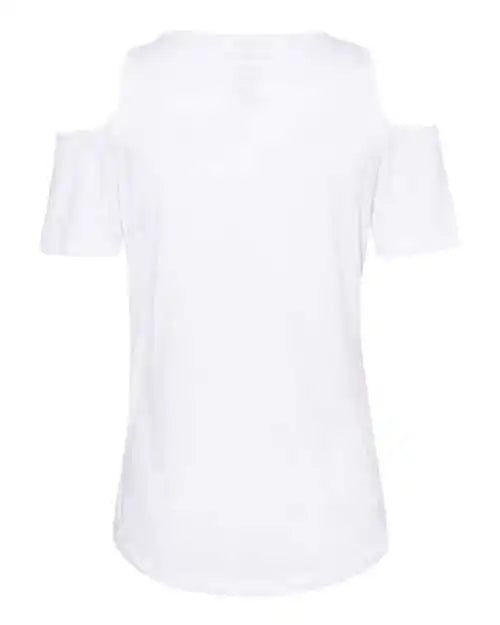 Boxercraft T32 Women’s Cold Shoulder T-shirt - White