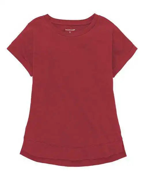 Boxercraft T57 Women’s Vintage Cuff T-shirt - Crimson