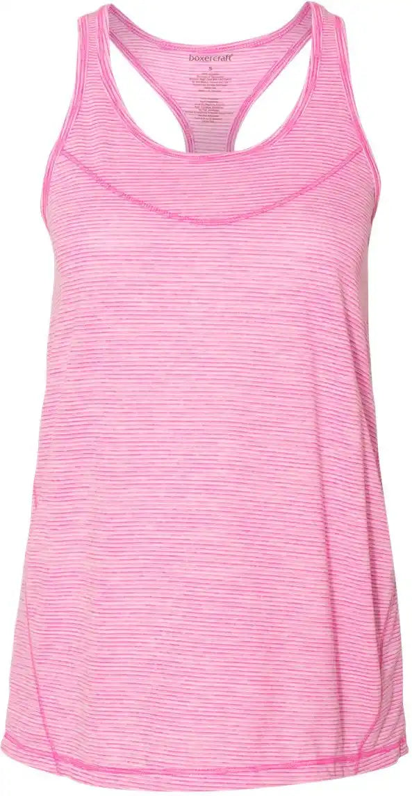 Boxercraft T81 Women’s Tiger Slub Racerback Tank Top - Fuchsia - Xs
