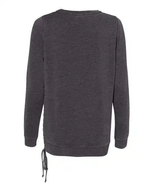 Boxercraft V03 Womens Enzyme-washed Rally Lace-up Sweatshirt - Charcoal