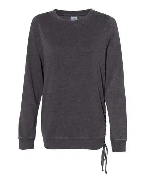 Boxercraft V03 Womens Enzyme-washed Rally Lace-up Sweatshirt - Charcoal