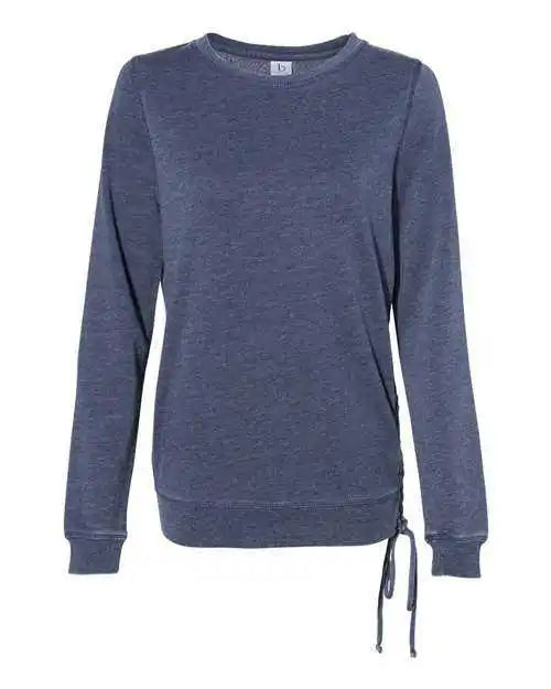 Boxercraft V03 Womens Enzyme-washed Rally Lace-up Sweatshirt - Navy