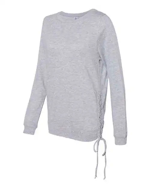 Boxercraft V03 Womens Enzyme Washed Rally Lace Up Sweatshirt Oxford