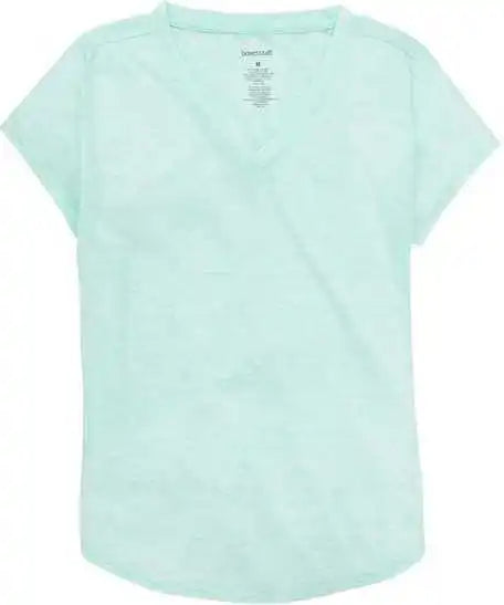 Boxercraft Yt34 Girls’ Snow Heather V-neck T-shirt - Mint