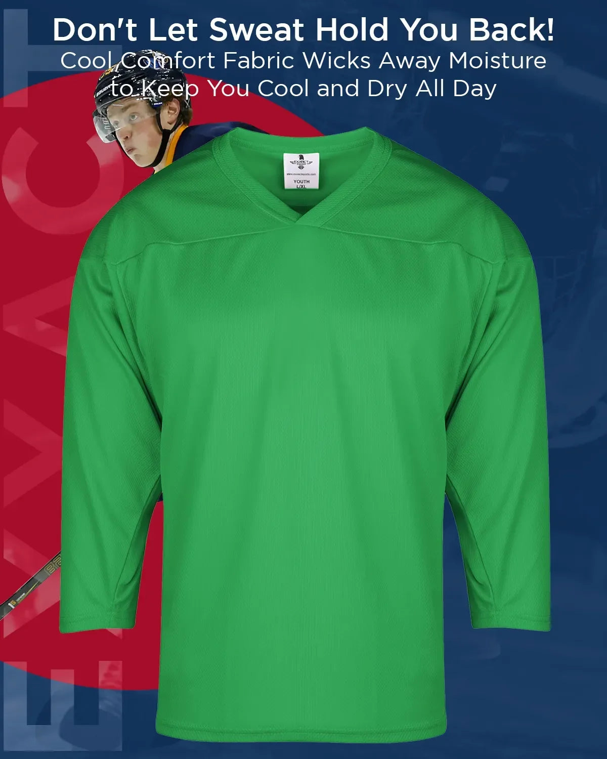 Boys Green Hockey Practice Jersey (youth)