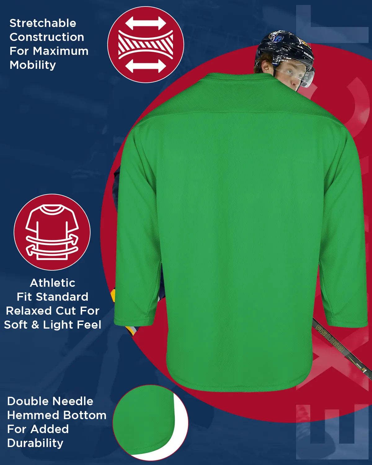 Boys Green Hockey Practice Jersey (youth)