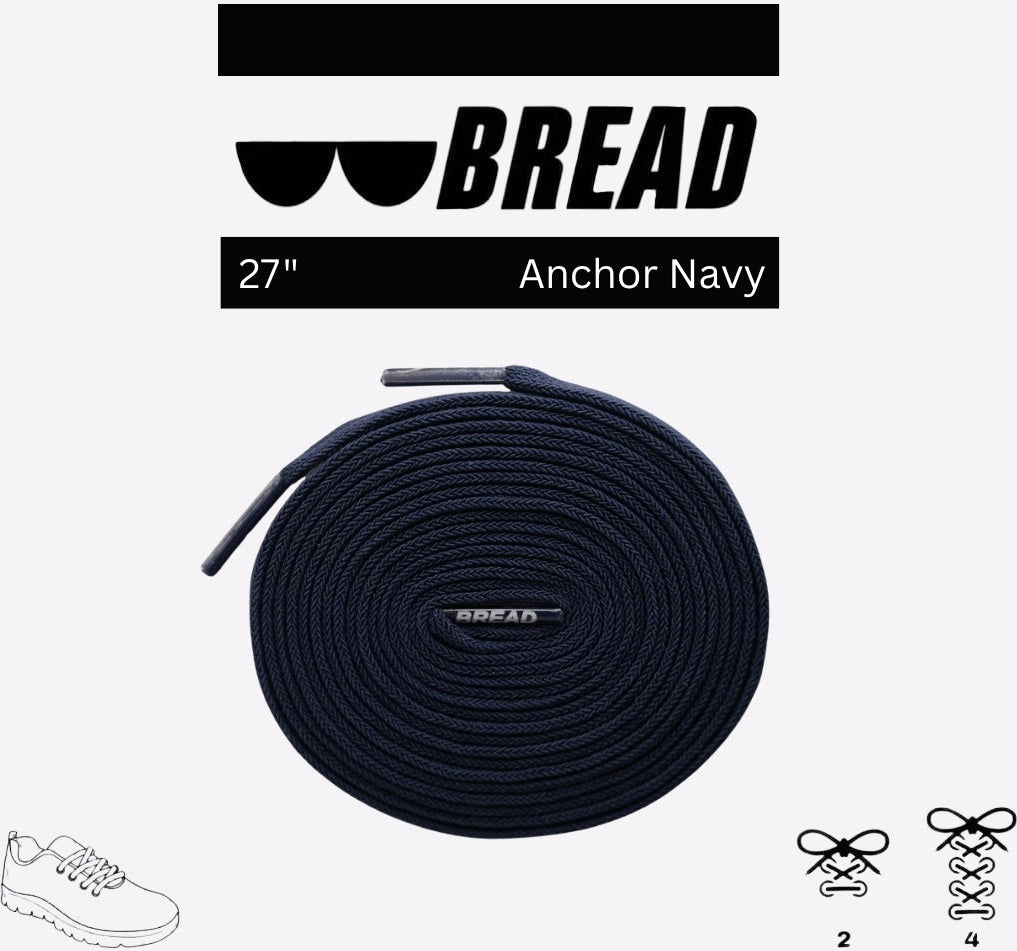 Bread Elastic Shoelace - Anchor Navy