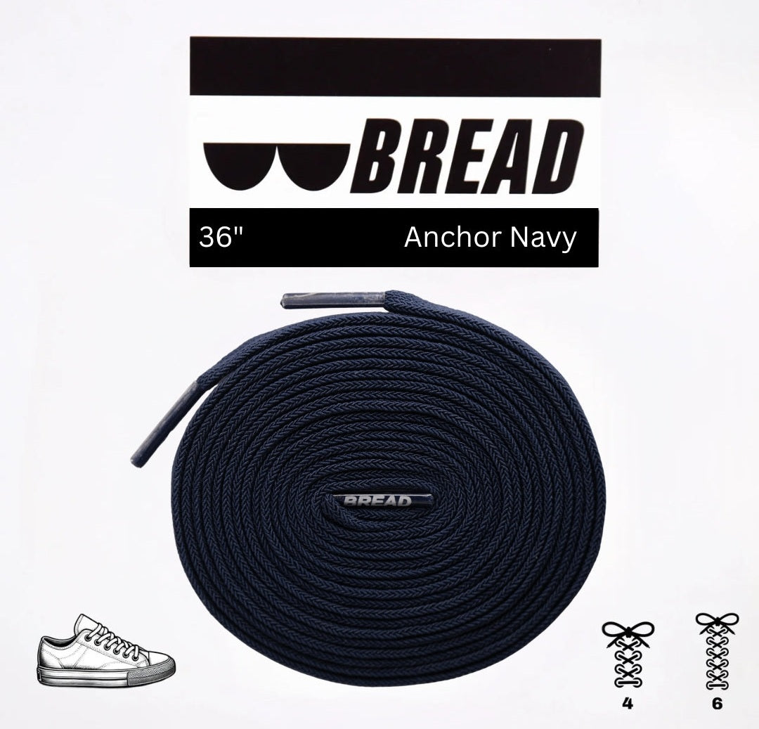 Bread Elastic Shoelace - Anchor Navy - 36’’