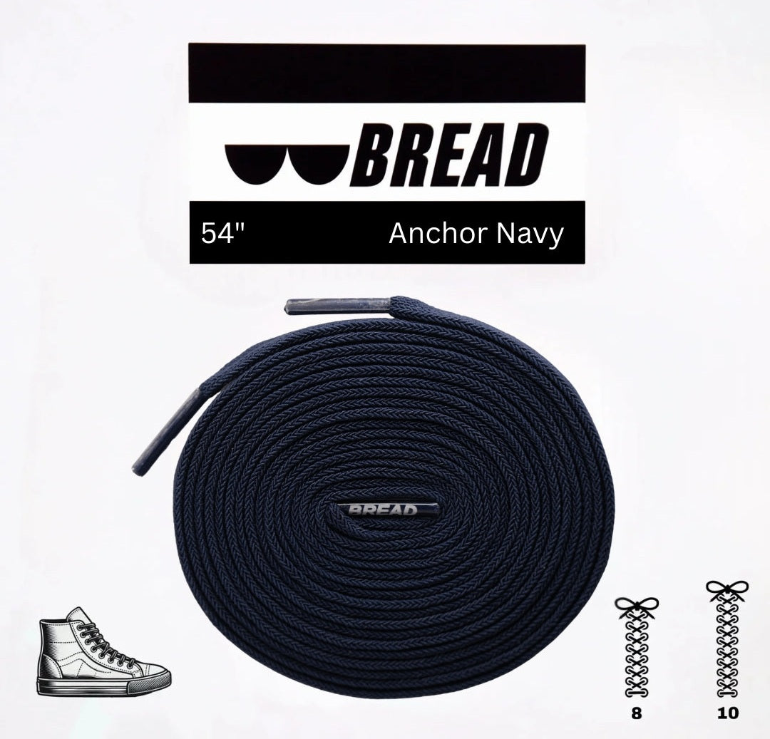 Bread Elastic Shoelace - Anchor Navy - 54’’