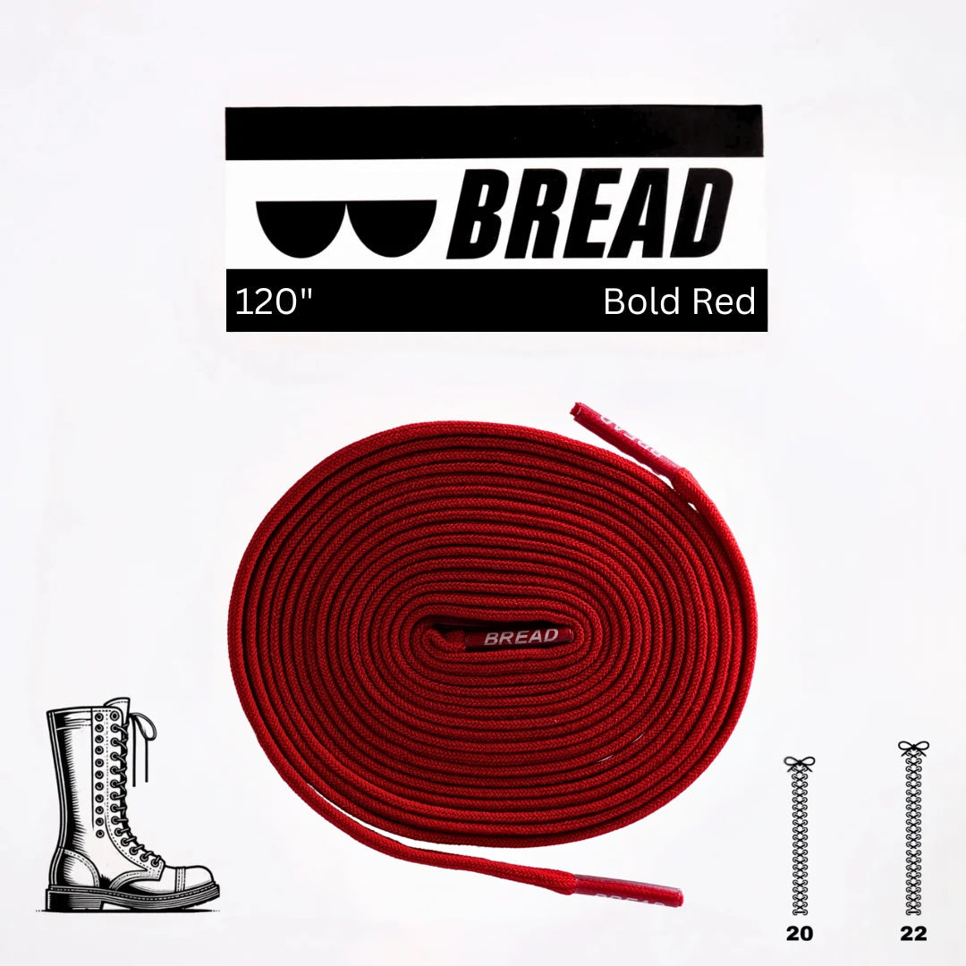 Bread Elastic Shoelace - Bold Red - 120’’