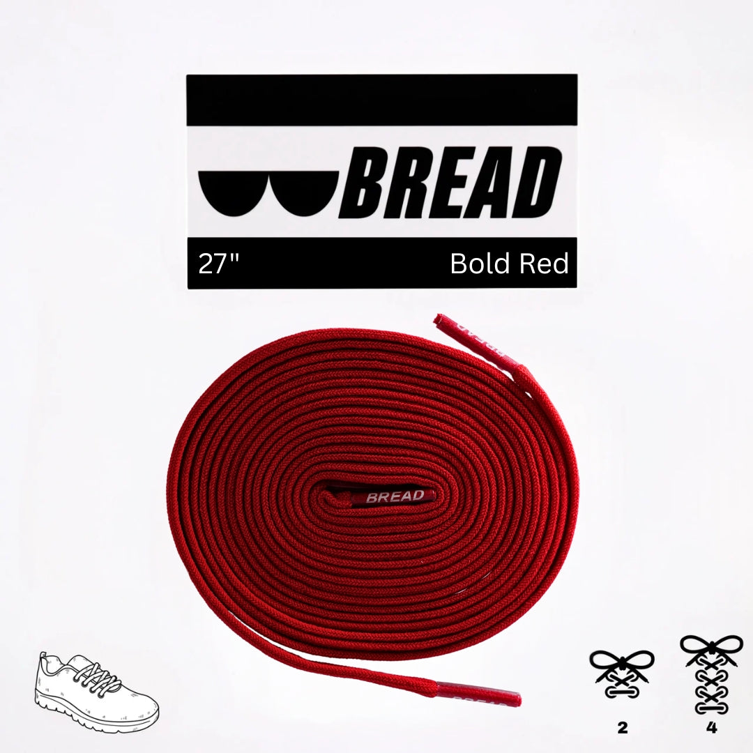 Bread Elastic Shoelace - Bold Red - 27’’