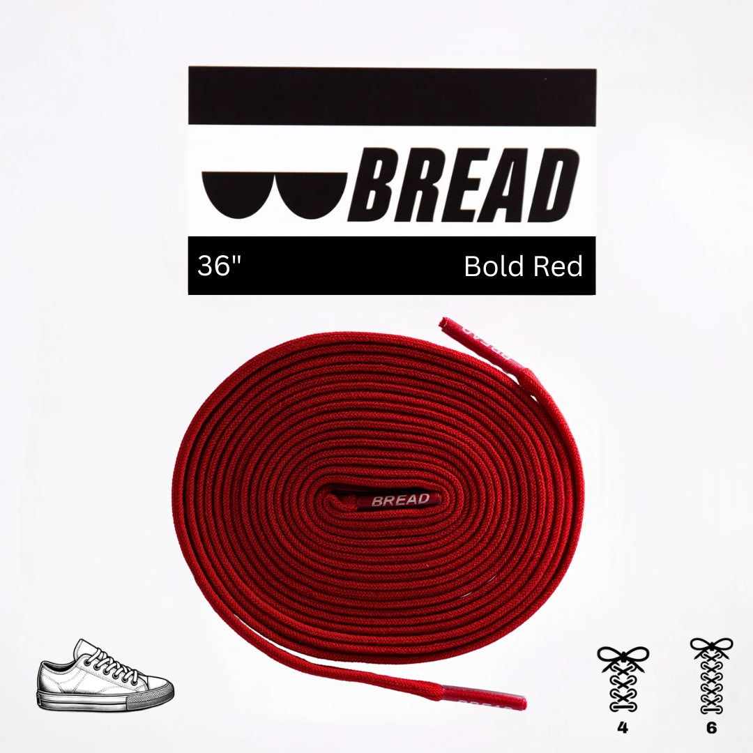 Bread Elastic Shoelace - Bold Red - 36’’