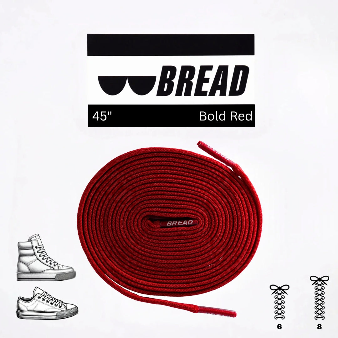 Bread Elastic Shoelace - Bold Red - 45’’