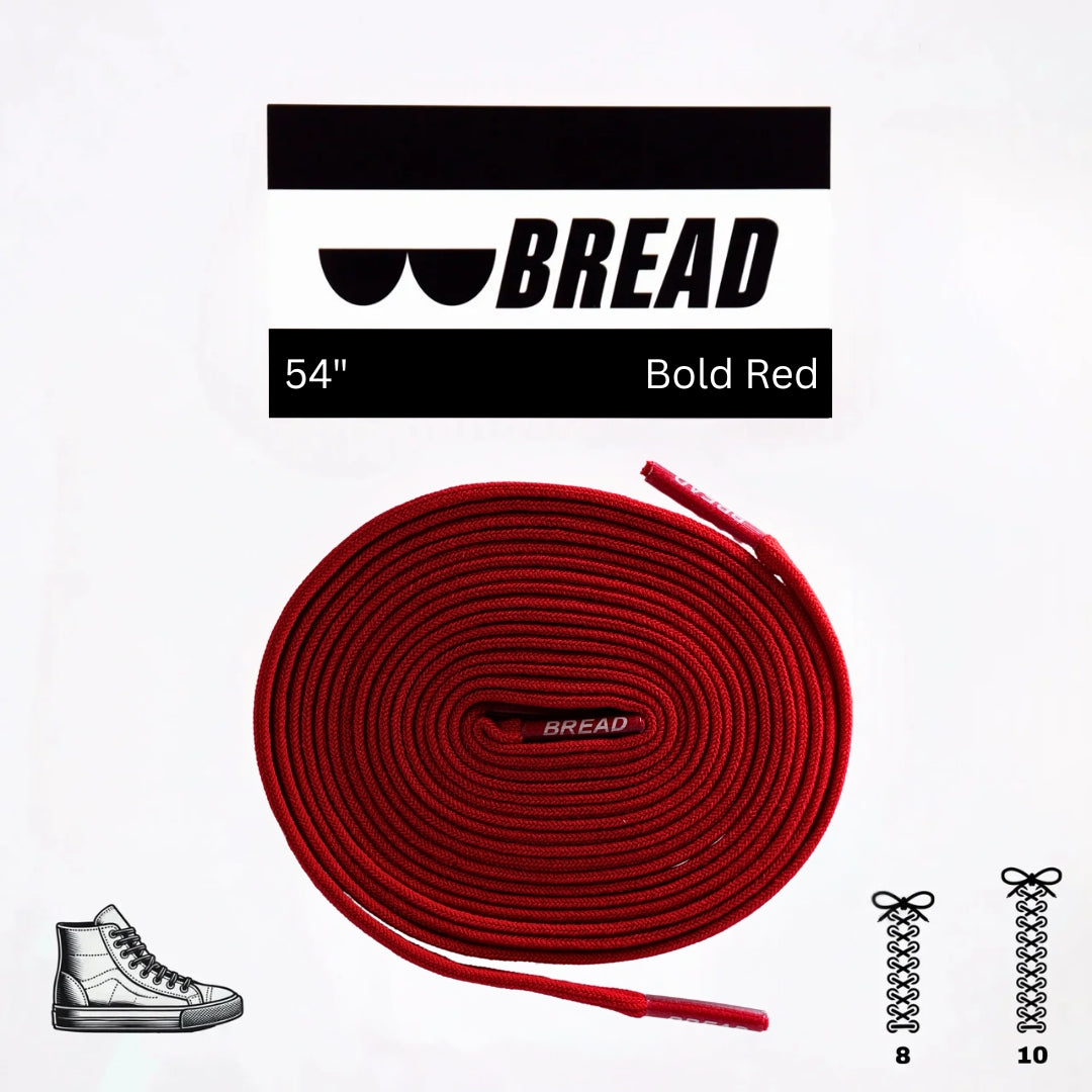 Bread Elastic Shoelace - Bold Red - 54’’