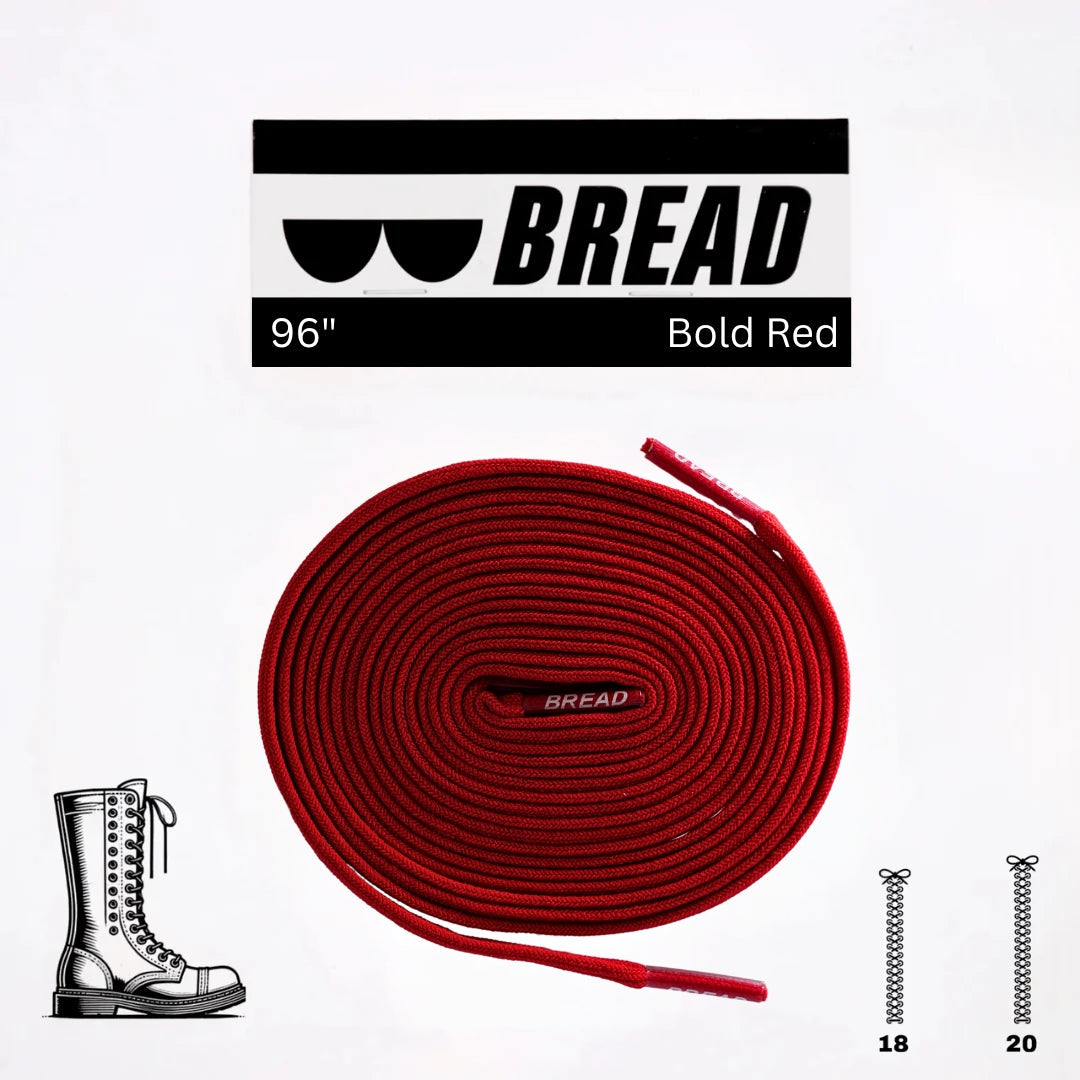 Bread Elastic Shoelace - Bold Red - 96’’