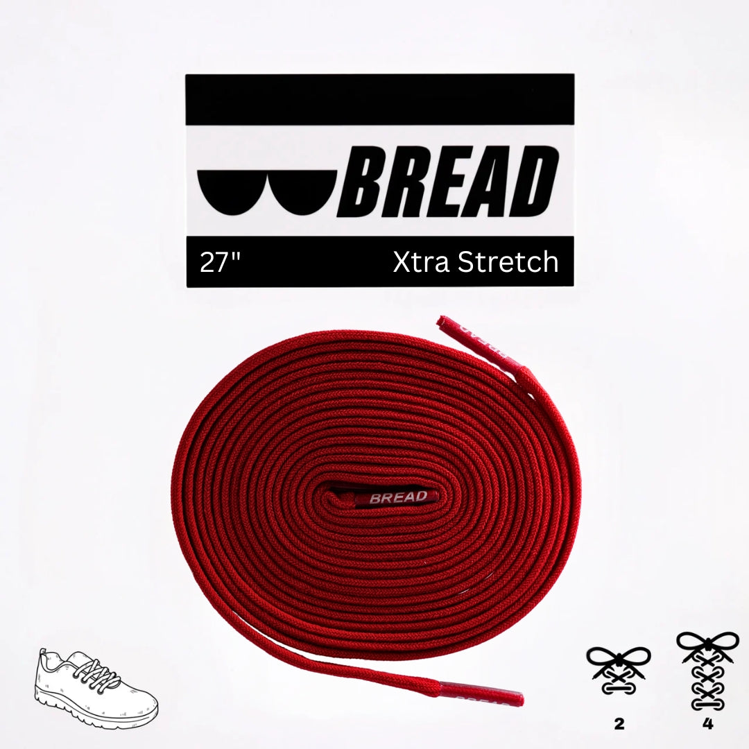 Bread Elastic Shoelace - Bold Red