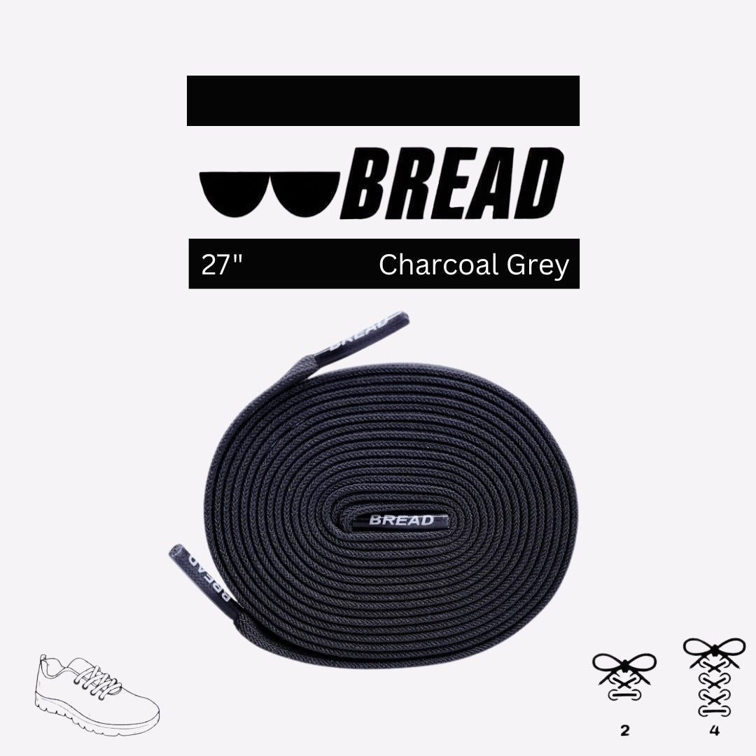 Bread Elastic Shoelace - Charcoal Grey