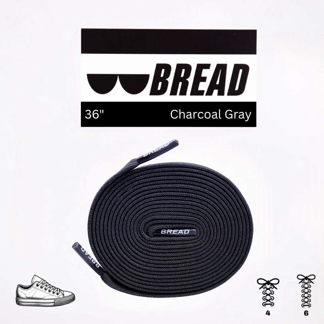 Bread Elastic Shoelace - Charcoal Grey