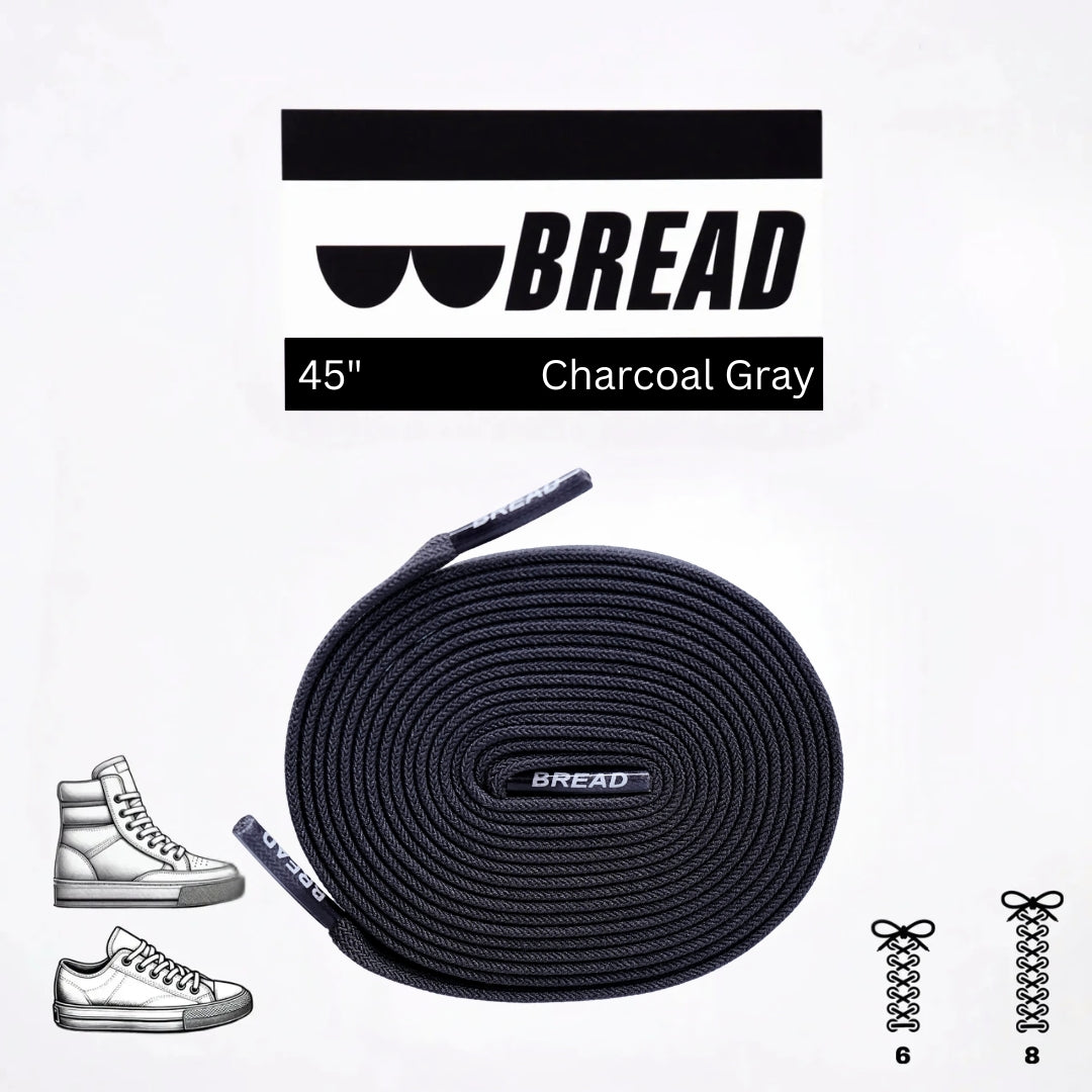Bread Elastic Shoelace - Charcoal Grey