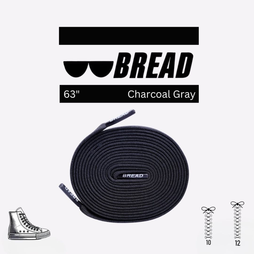 Bread Elastic Shoelace - Charcoal Grey