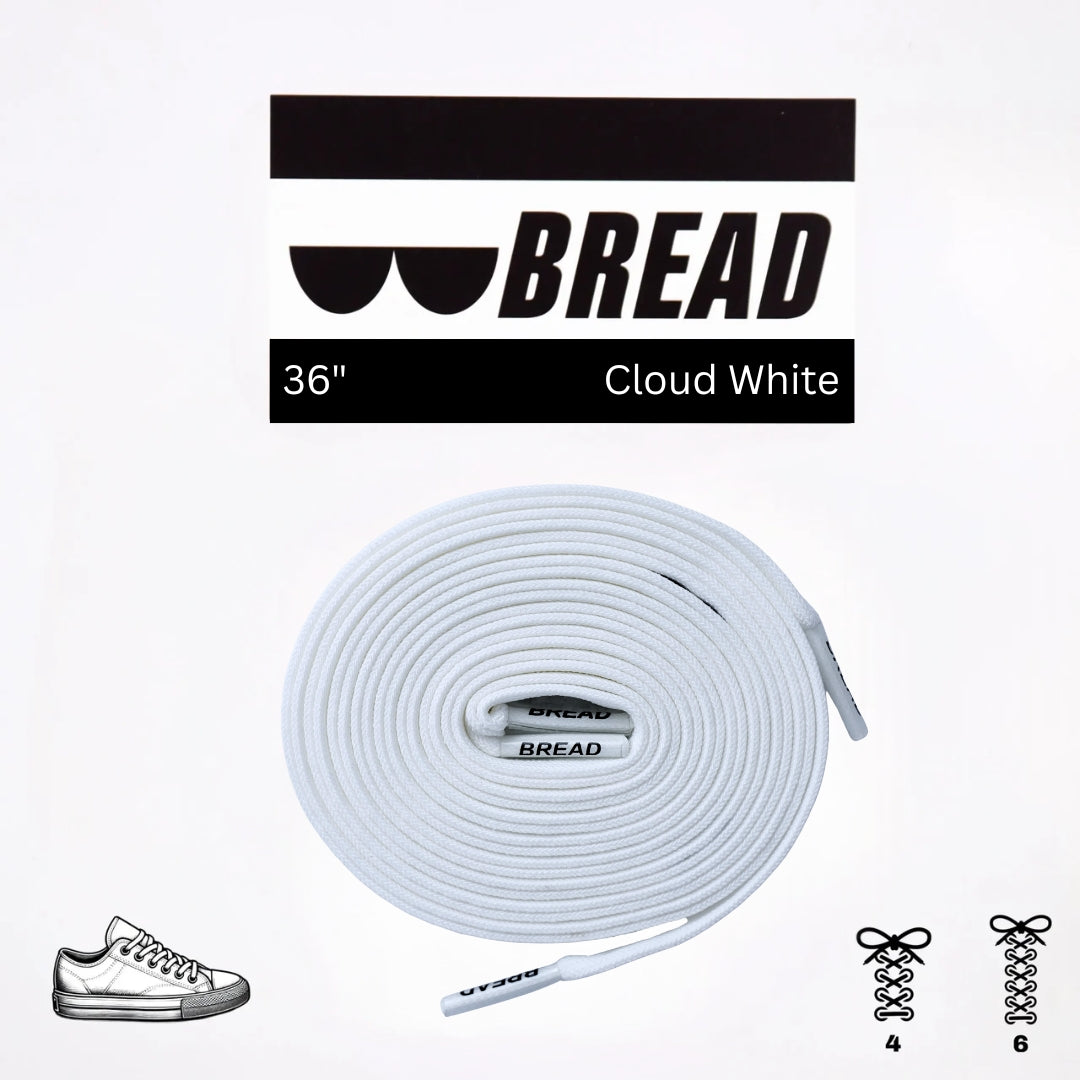 Bread Elastic Shoelace - Cloud White - 36’’