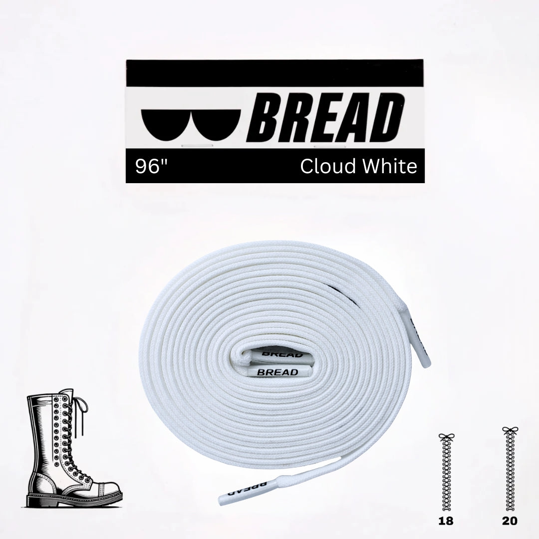 Bread Elastic Shoelace - Cloud White - 96’’
