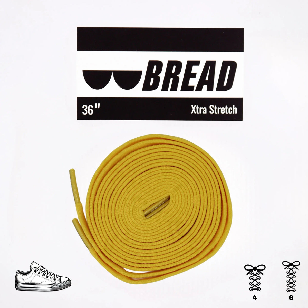 Bread Elastic Shoelace - Corona Yellow