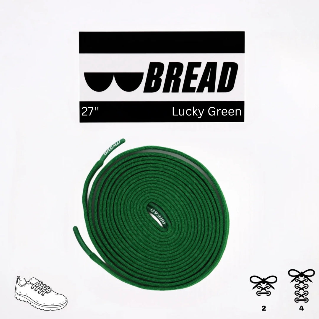 Bread Elastic Shoelace - Lucky Green - 27’’ Xtra Stretch