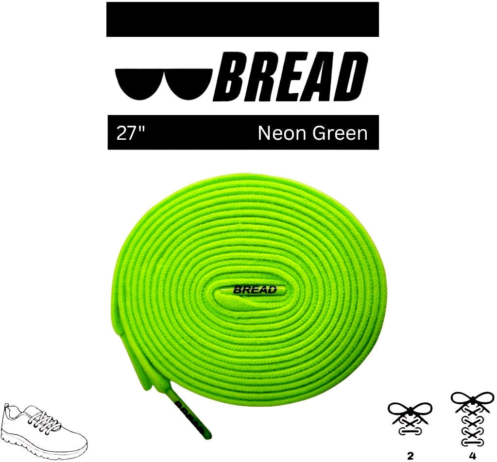 Bread Elastic Shoelace - Neon Green