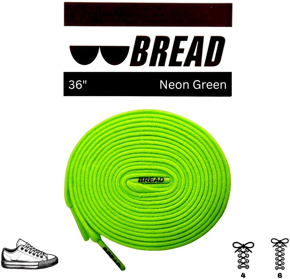 Bread Elastic Shoelace - Neon Green - 36’’