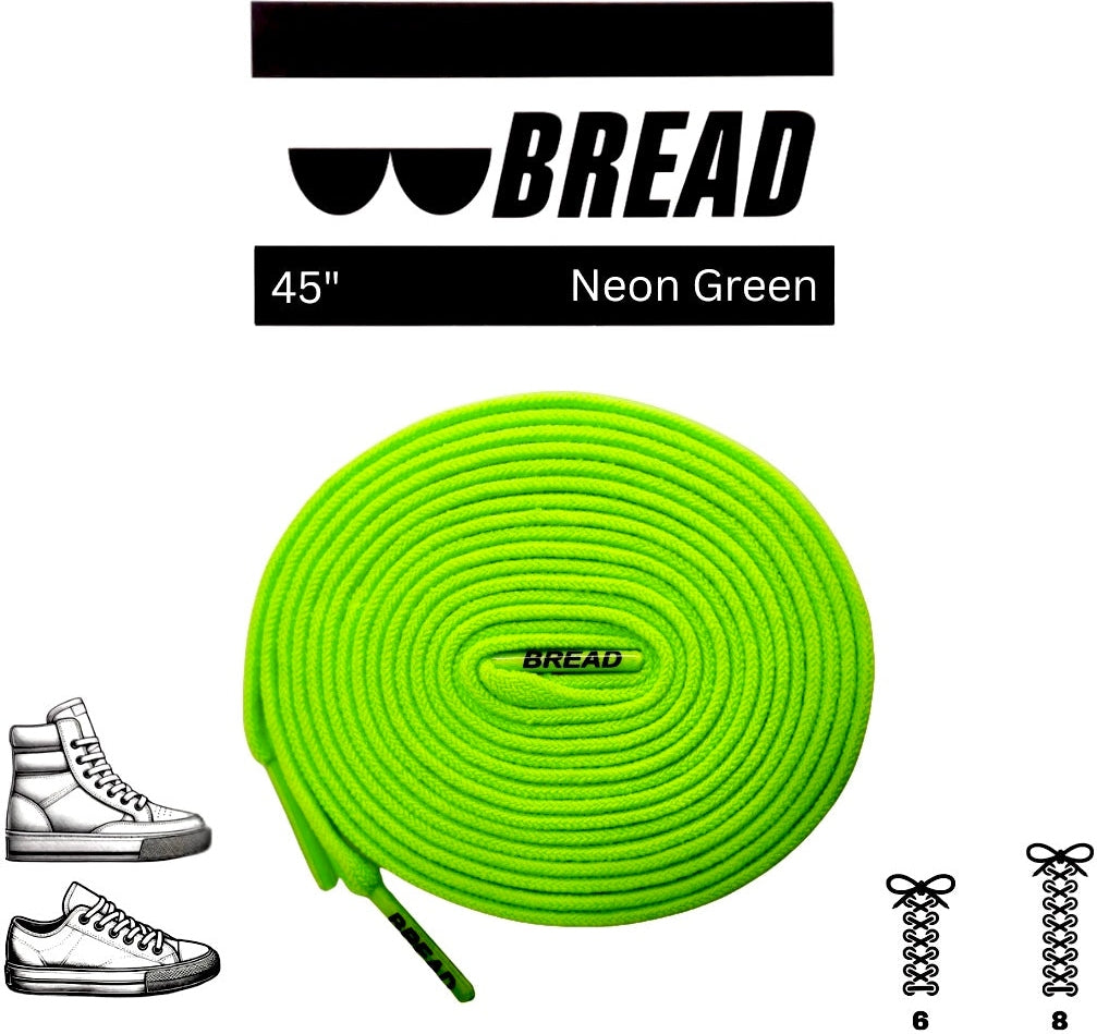 Bread Elastic Shoelace - Neon Green - 45’’