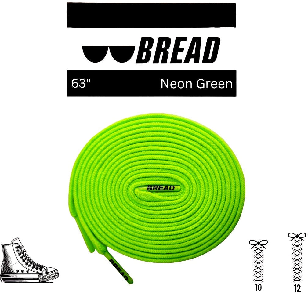 Bread Elastic Shoelace - Neon Green - 63’’