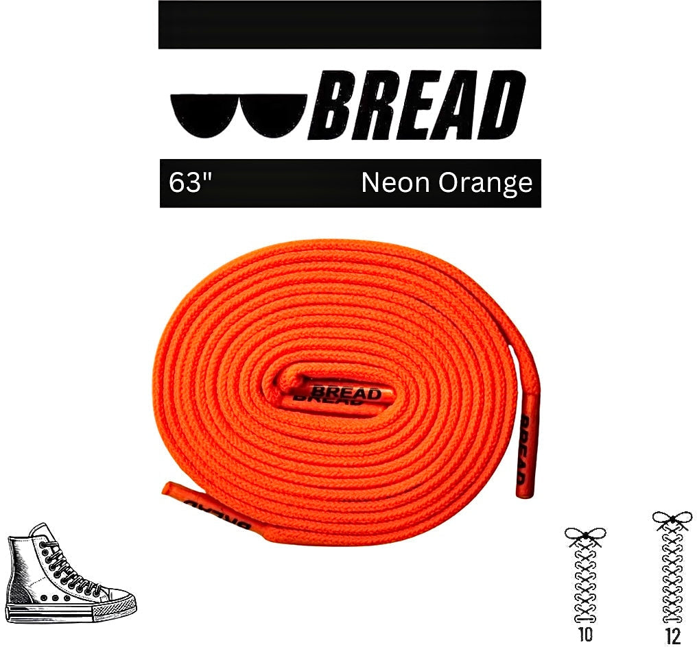 Bread Elastic Shoelace - Neon Orange