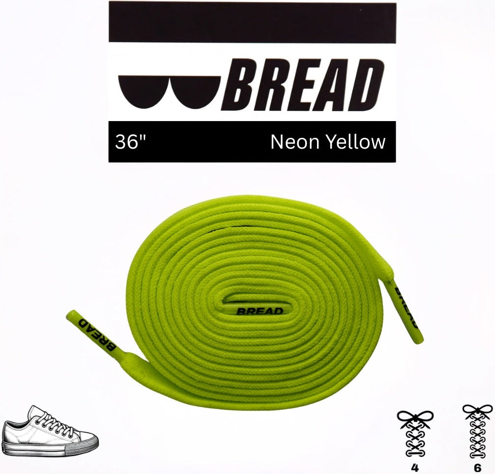 Bread Elastic Shoelace - Neon Yellow - 36’’