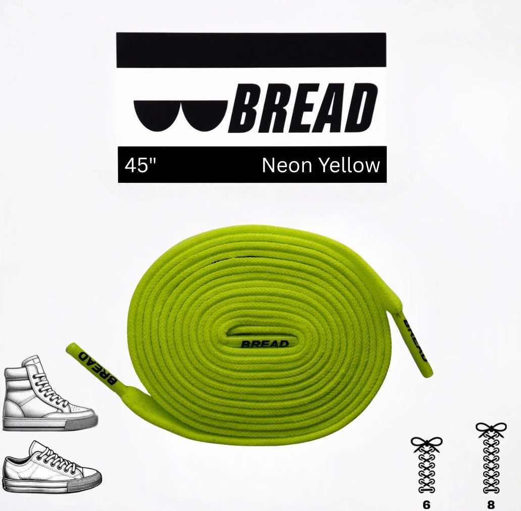 Bread Elastic Shoelace - Neon Yellow - 45’’