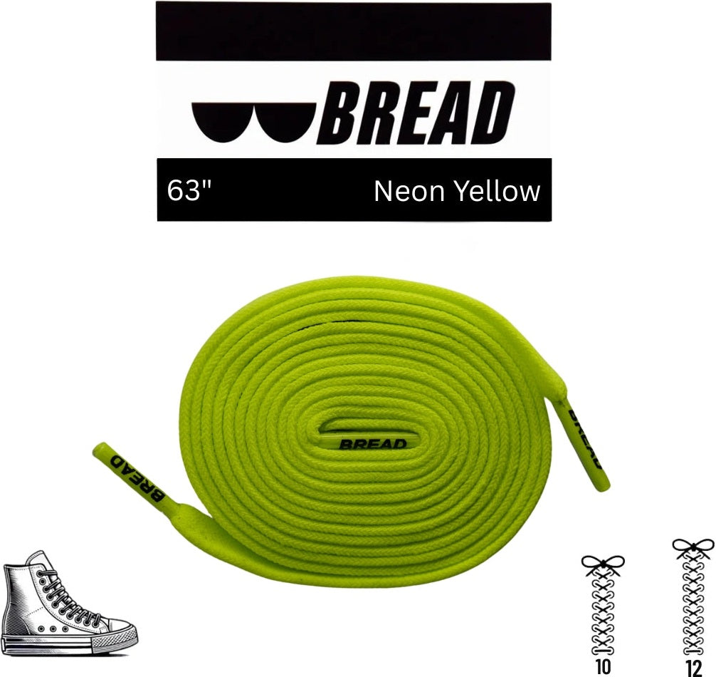 Bread Elastic Shoelace - Neon Yellow - 63’’