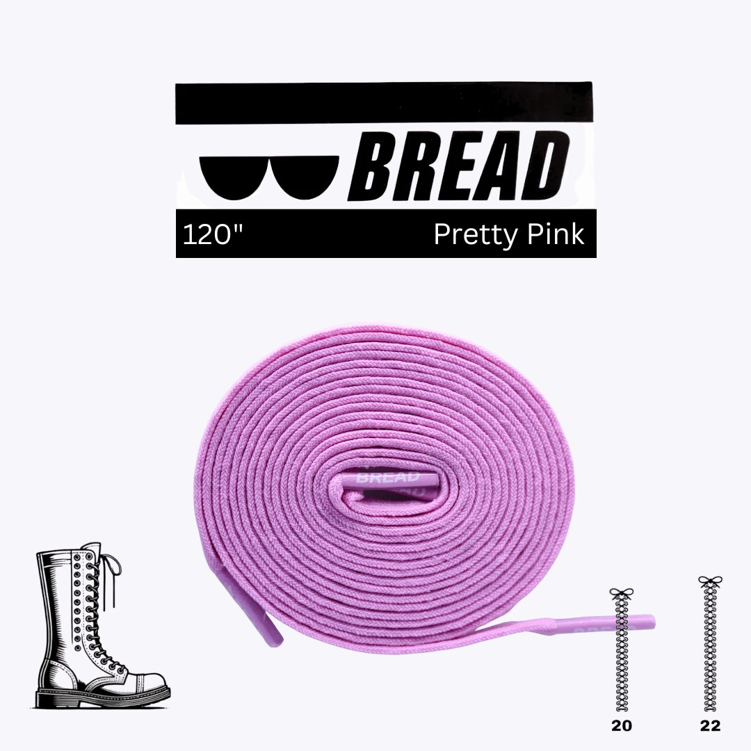 Bread Elastic Shoelace - Pretty Pink - 120’’