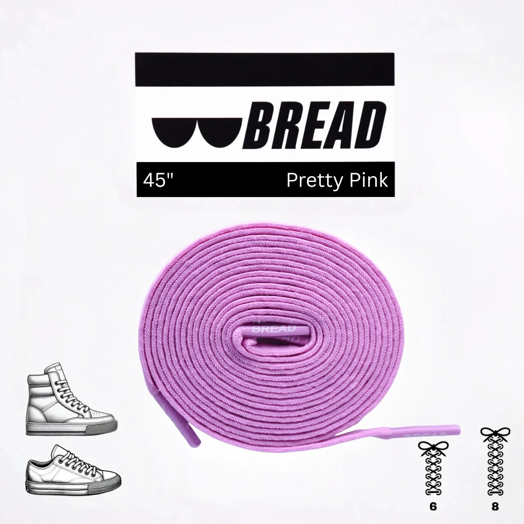 Bread Elastic Shoelace - Pretty Pink - 45’’