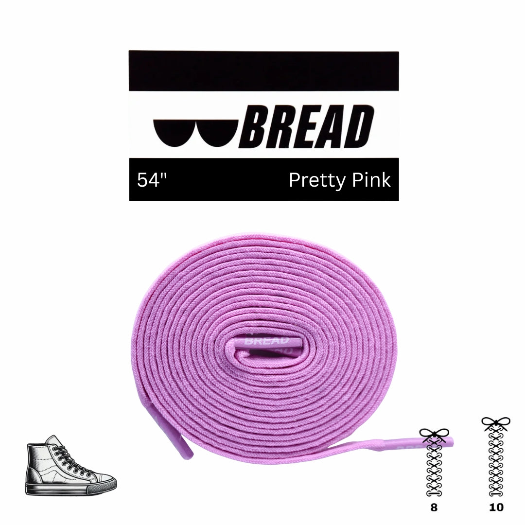 Bread Elastic Shoelace - Pretty Pink - 54’’