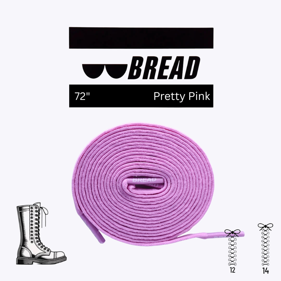Bread Elastic Shoelace - Pretty Pink - 72’’