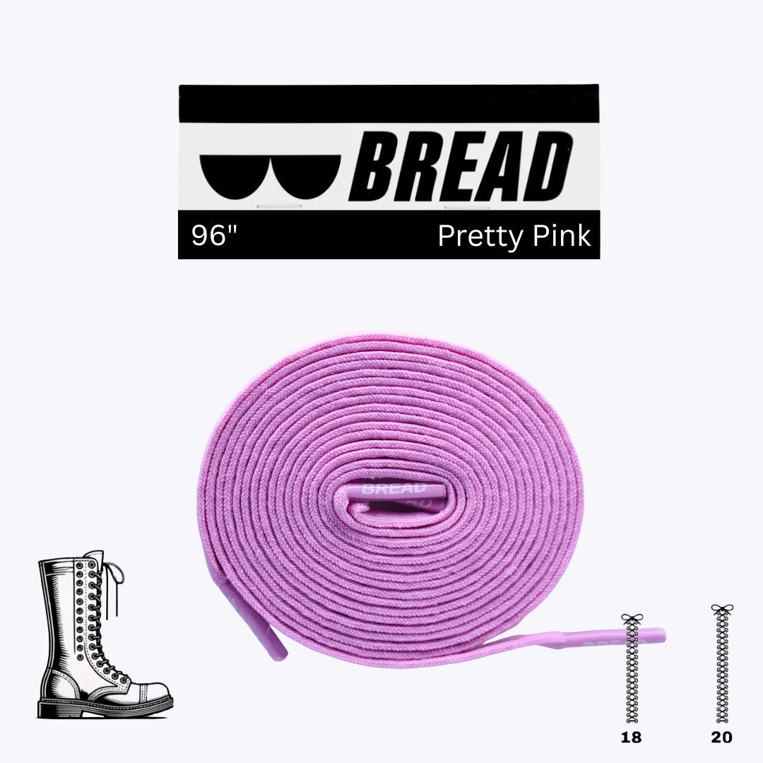 Bread Elastic Shoelace - Pretty Pink - 96’’